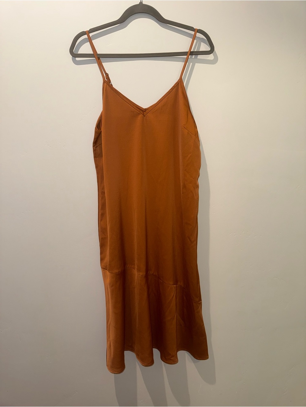 Sam Edelman Women’s Copper Spaghetti Strap Sexy Midi Slip Dress Size 10